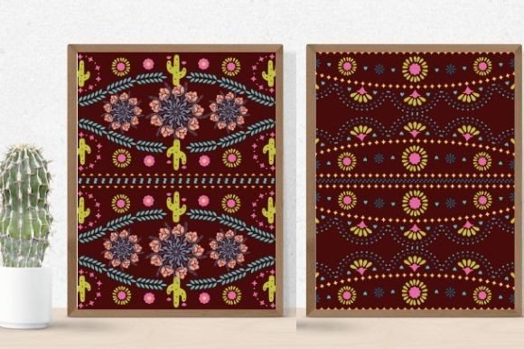 Two charming paper tribal patterns.