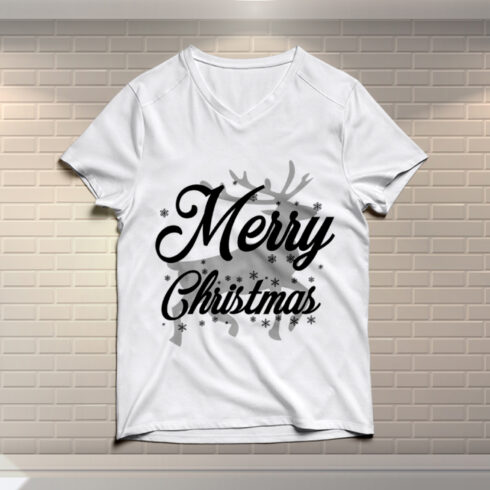 Merry Christmas T-shirt Design cover image.