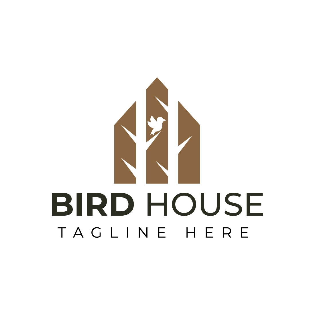 Bird House Design Logo Template cover image.