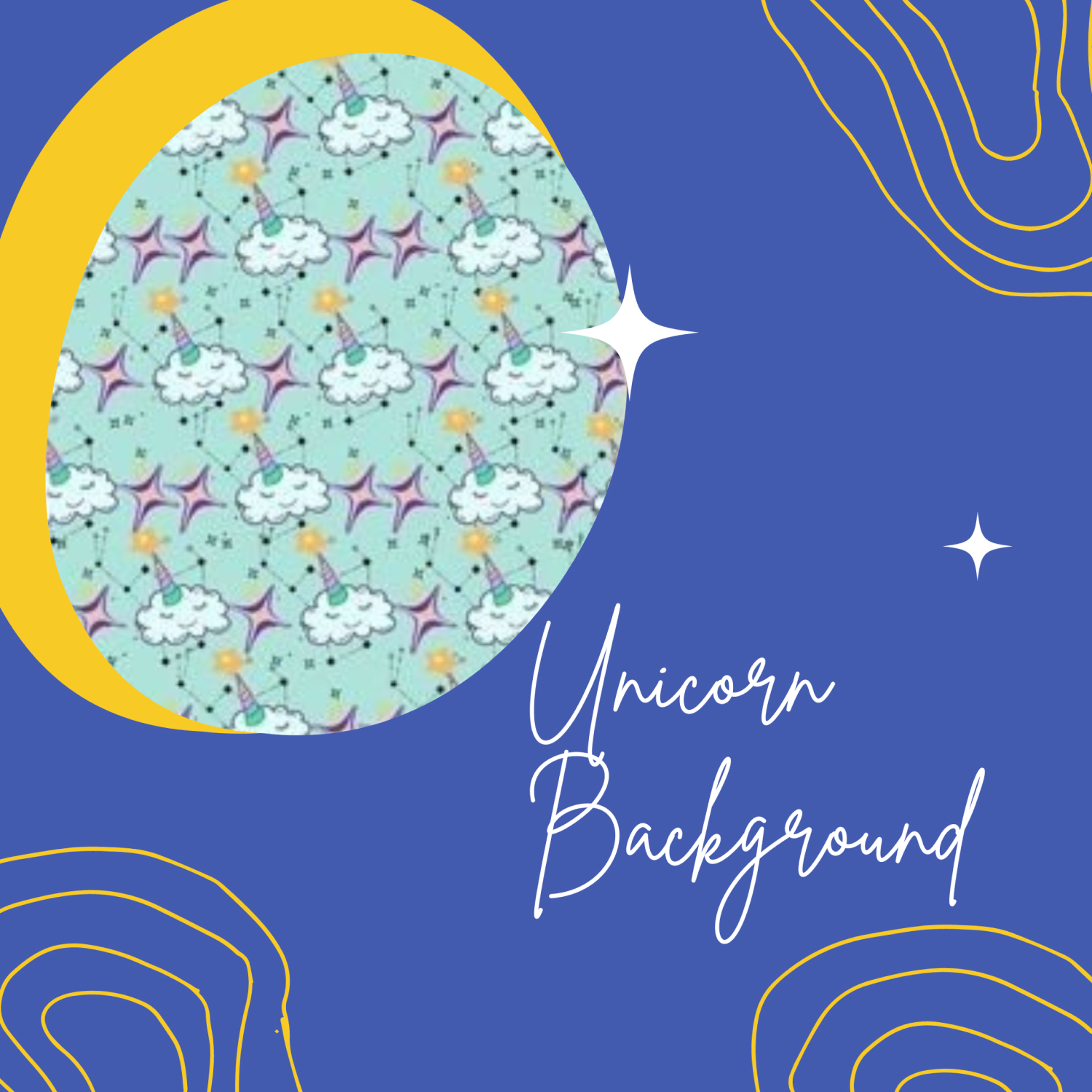 Unicorn Background Digital Paper, KDP.