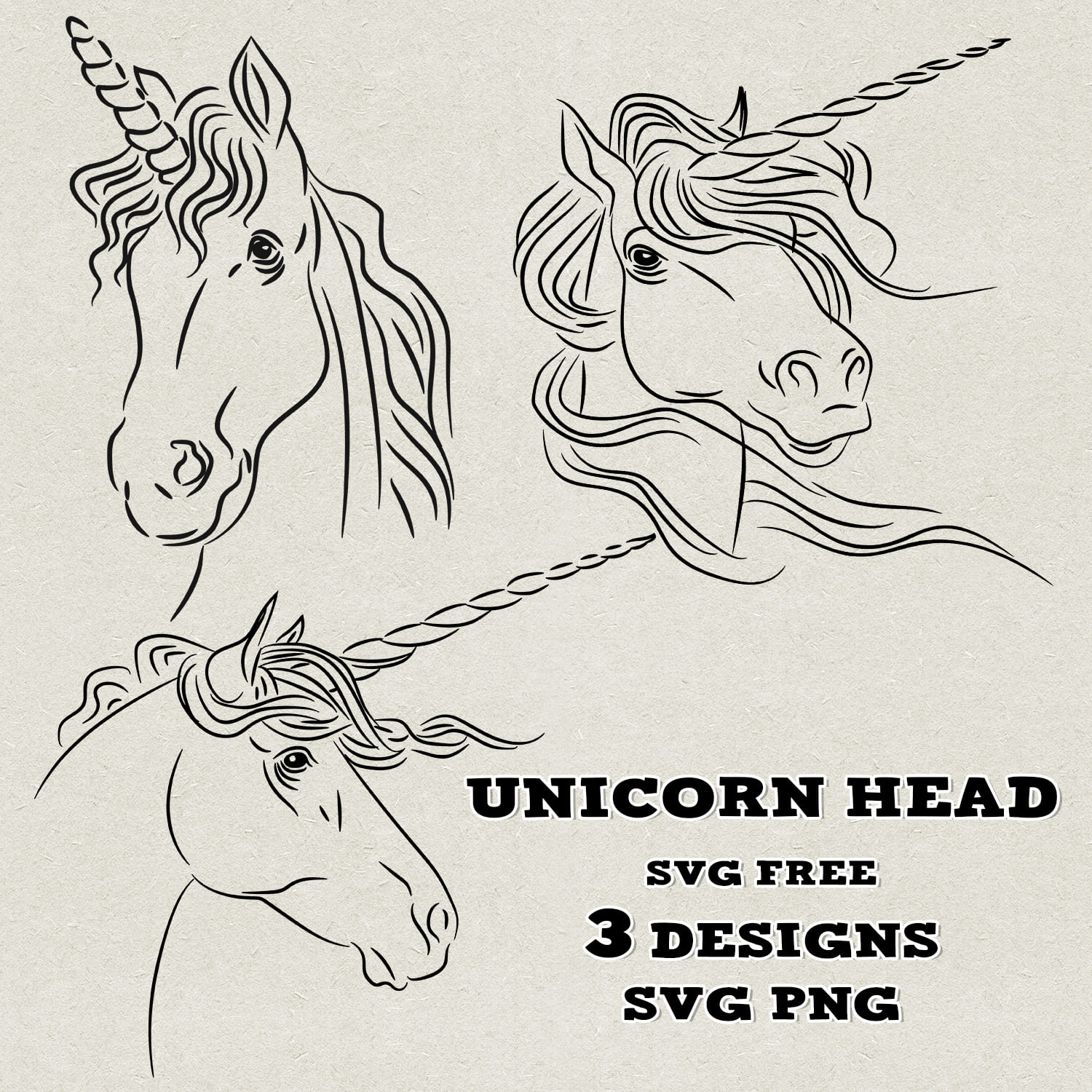Unicorn Head SVG Free - main image preview.