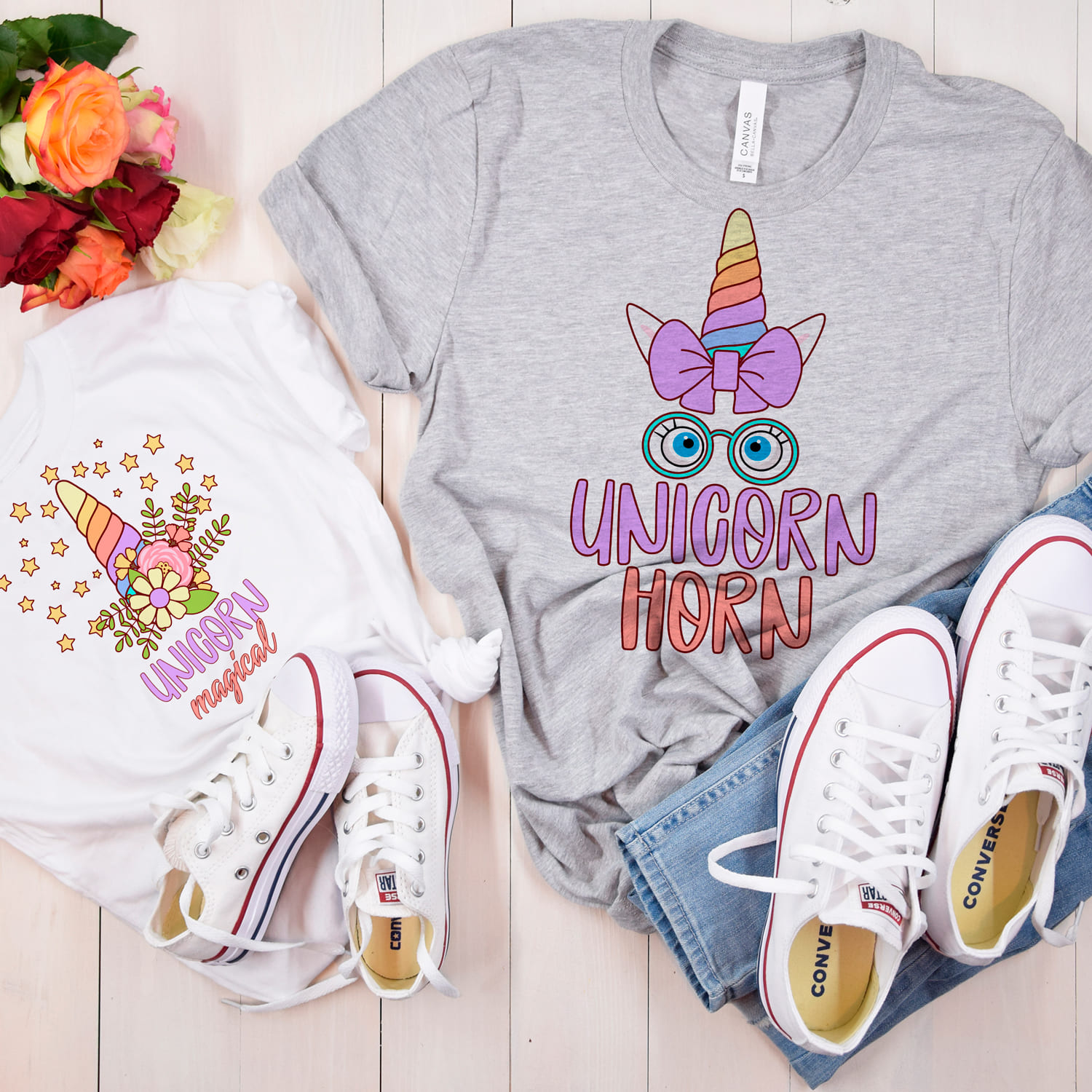 Unique t-shirts with cute unicorn.