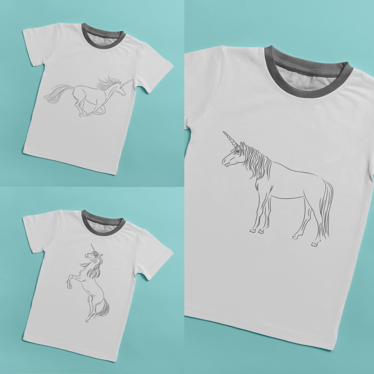 Unicorn T-shirt Designs Bundle Cover.
