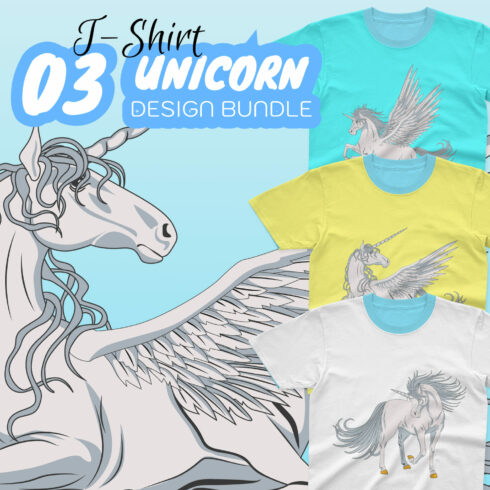 Unicorn T-shirt Designs Bundle.