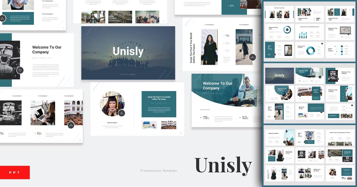 Unisly - University Education PowerPoint Template - Facebook.
