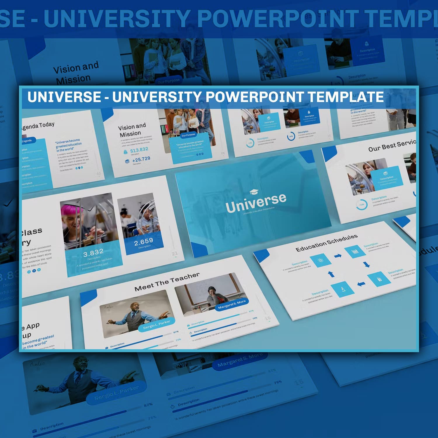 Universe University Powerpoint Template - main image preview.