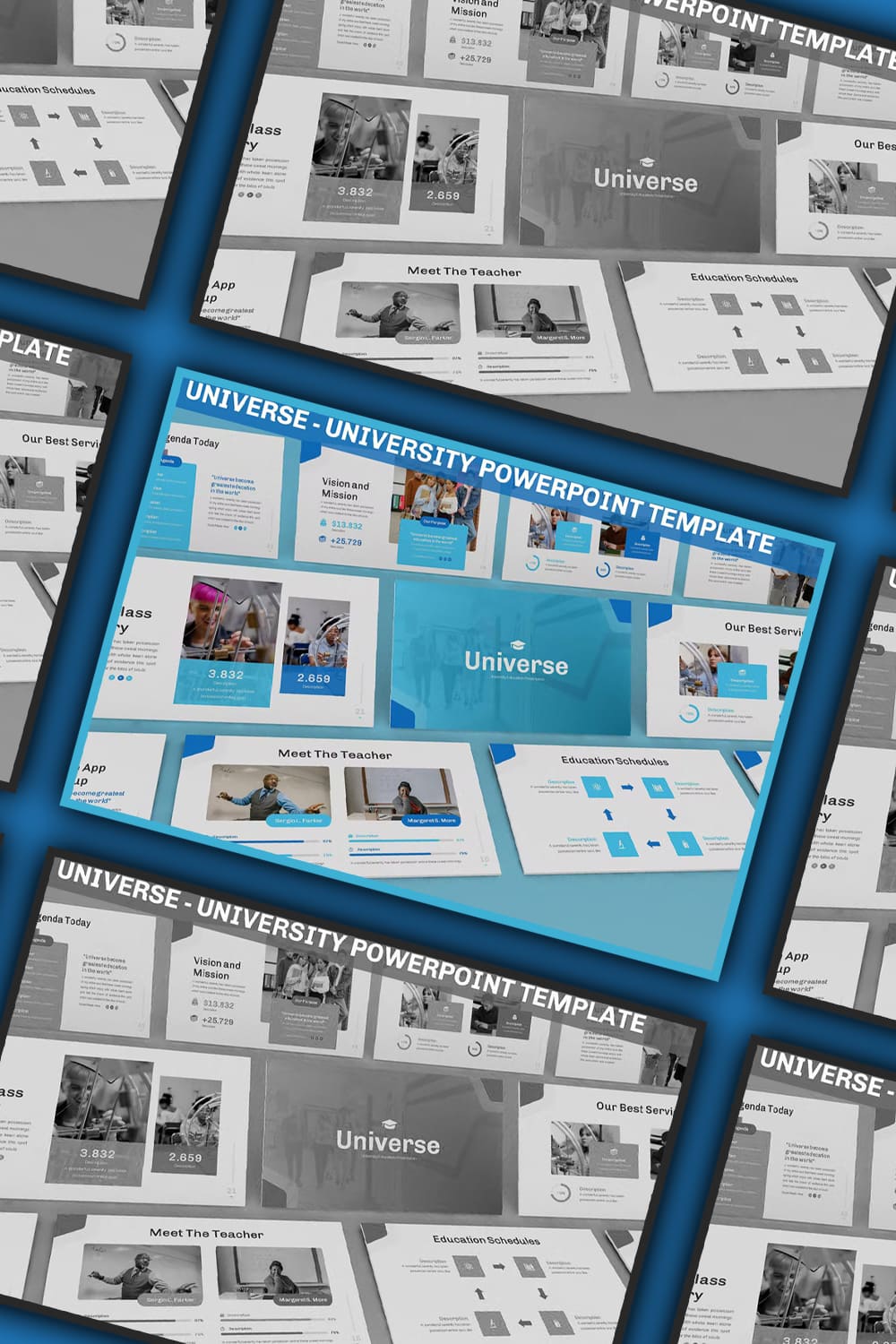Universe University Powerpoint Template - pinterest image preview.