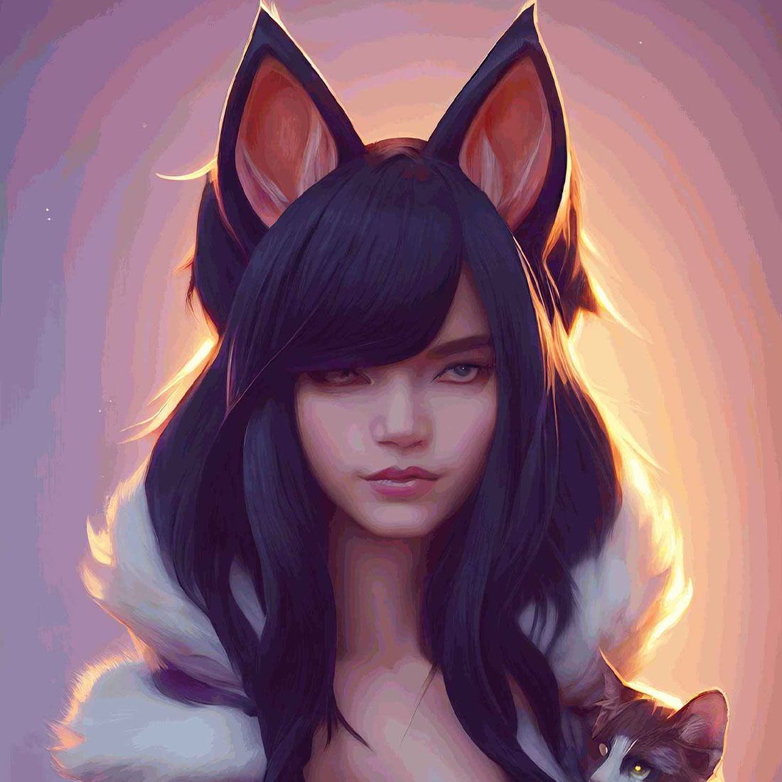 Cat Girl Digital ArtWork 8 Pieces cover image.