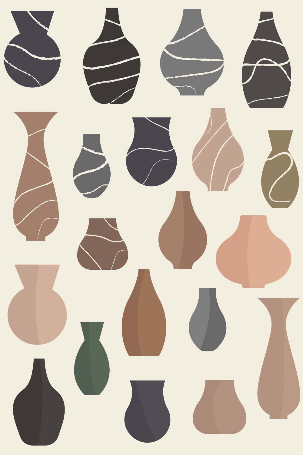 Pottery Illustrations In Different Styles Bundles pinterest image.