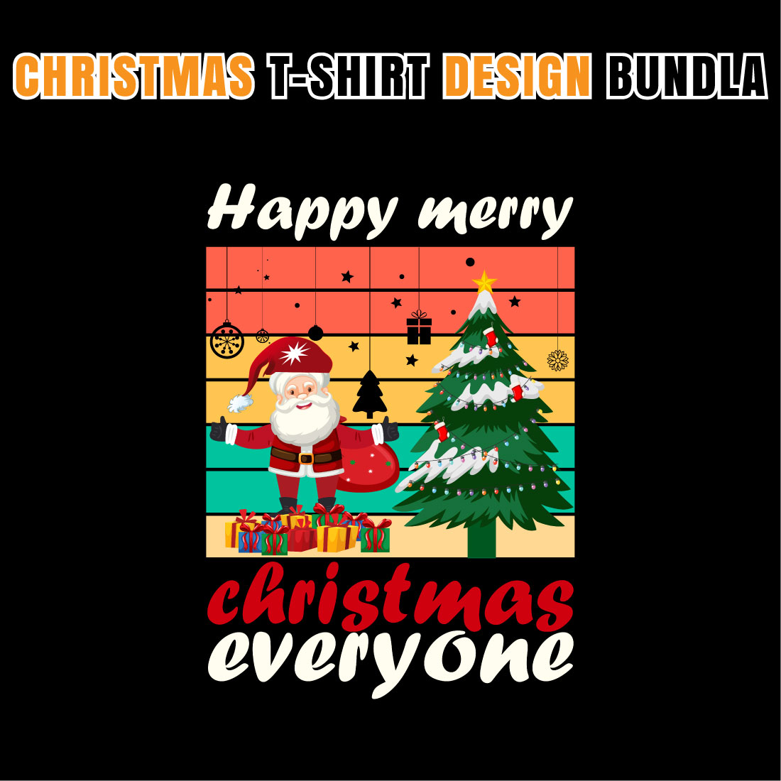 Christmas T-shirt Designs Bundle V.1 cover image.