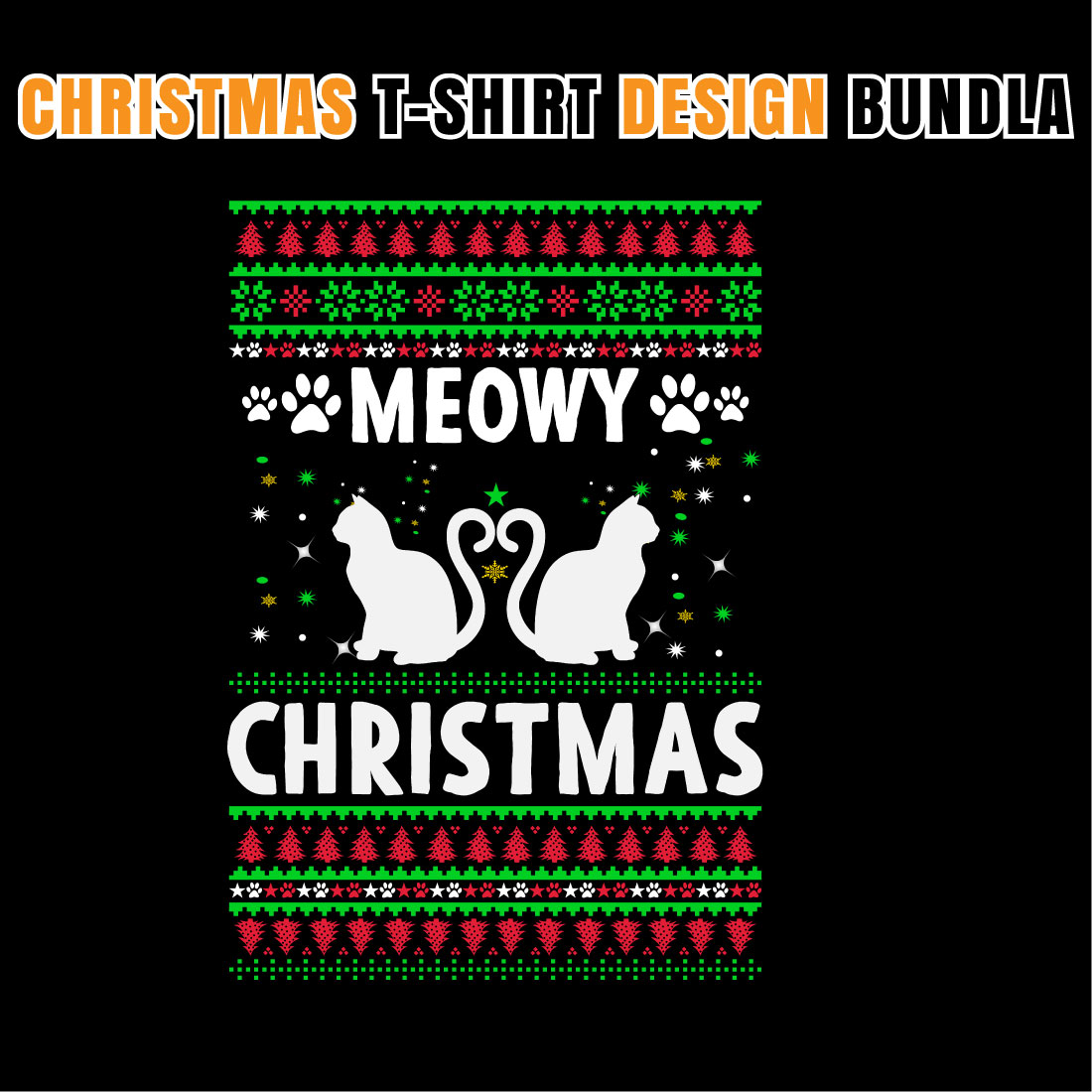 Christmas T-shirt Designs Bundle V.1 facebook image.
