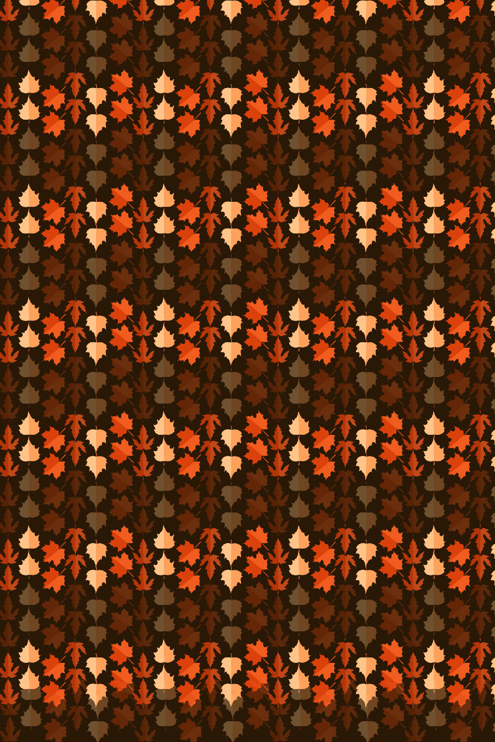 Trendy Leaves Brown Digital Pattern preview image.