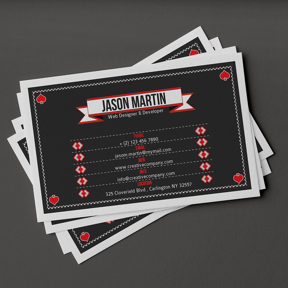 Simple Retro Style Business Card V01 facebook image.