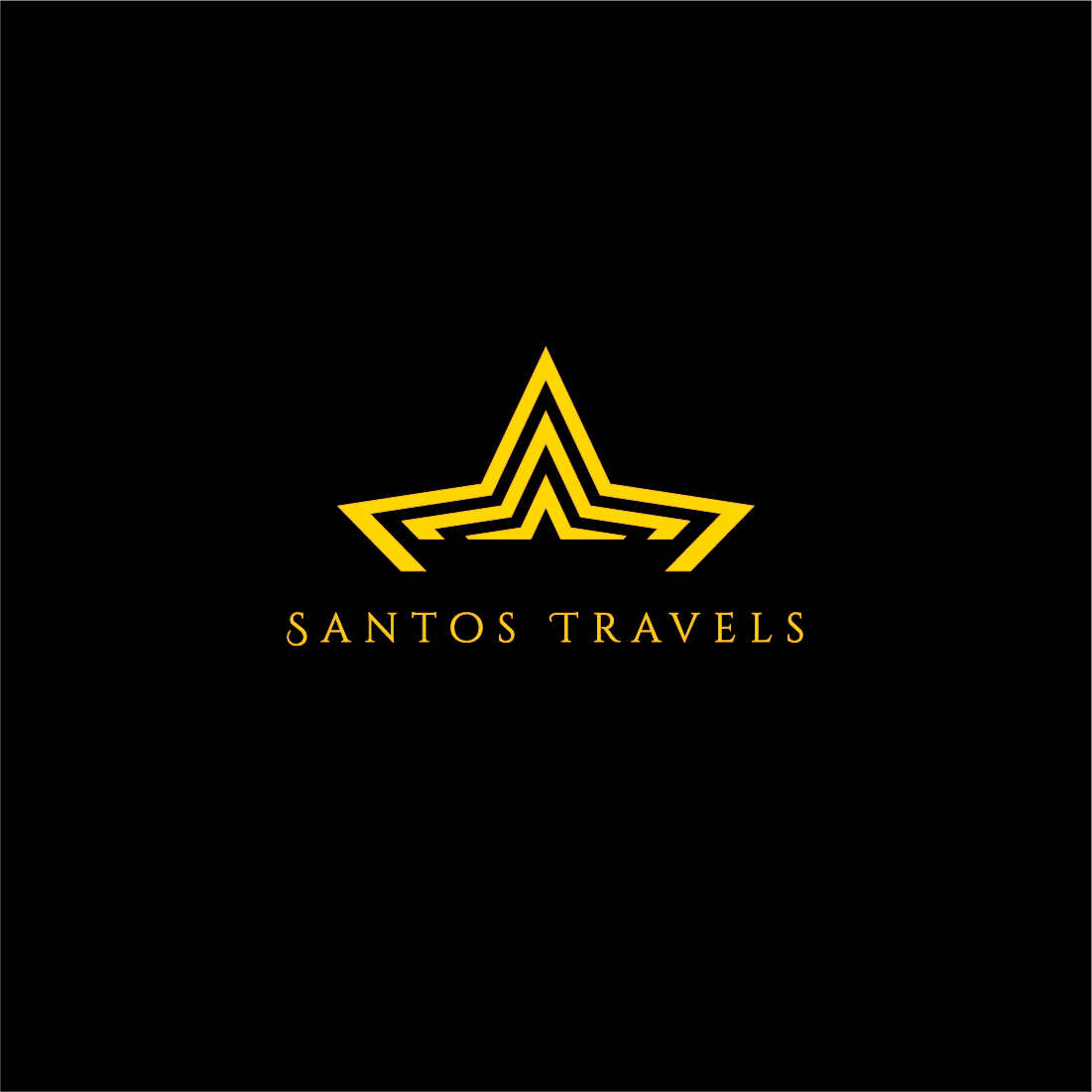 Logo with a star on a black background.