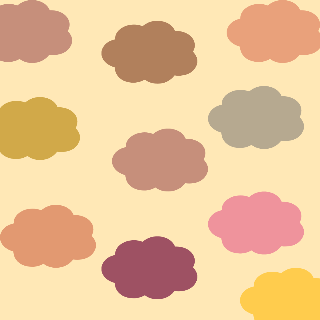 Nice Pattern Colorful Clouds Design Backgrounds preview image.