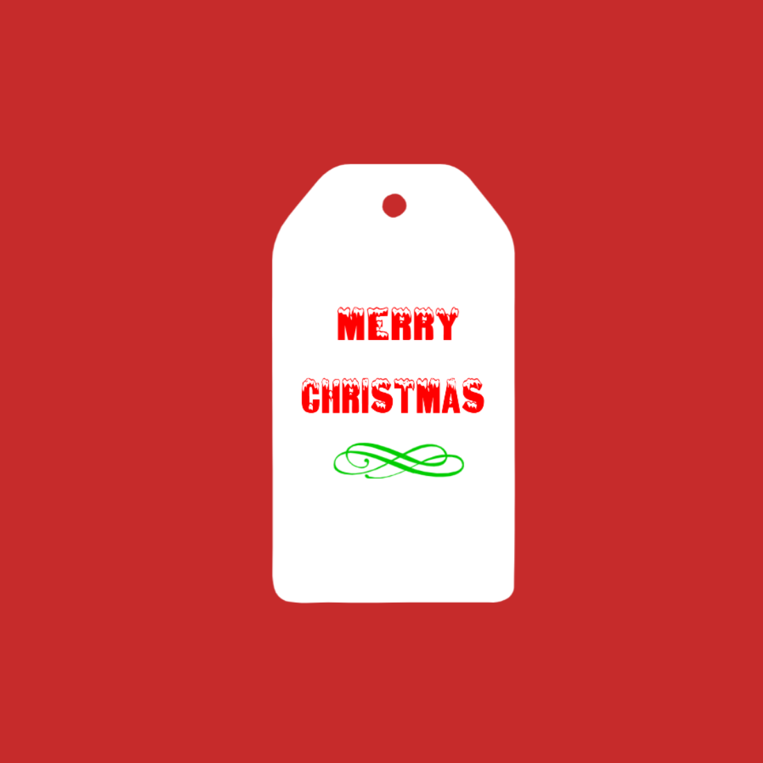 Merry Christmas Gift Tags Design cover image.