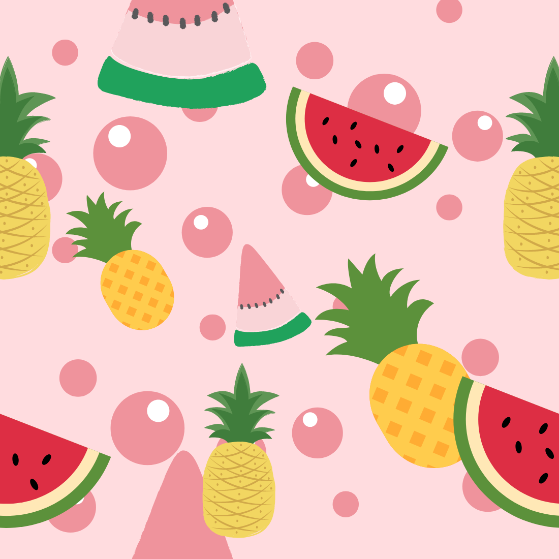Watermelon Pattern Design Backgrounds preview image.