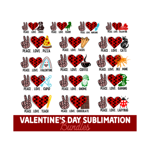 Valentine's Day Sublimation Backgrounds Design cover image.