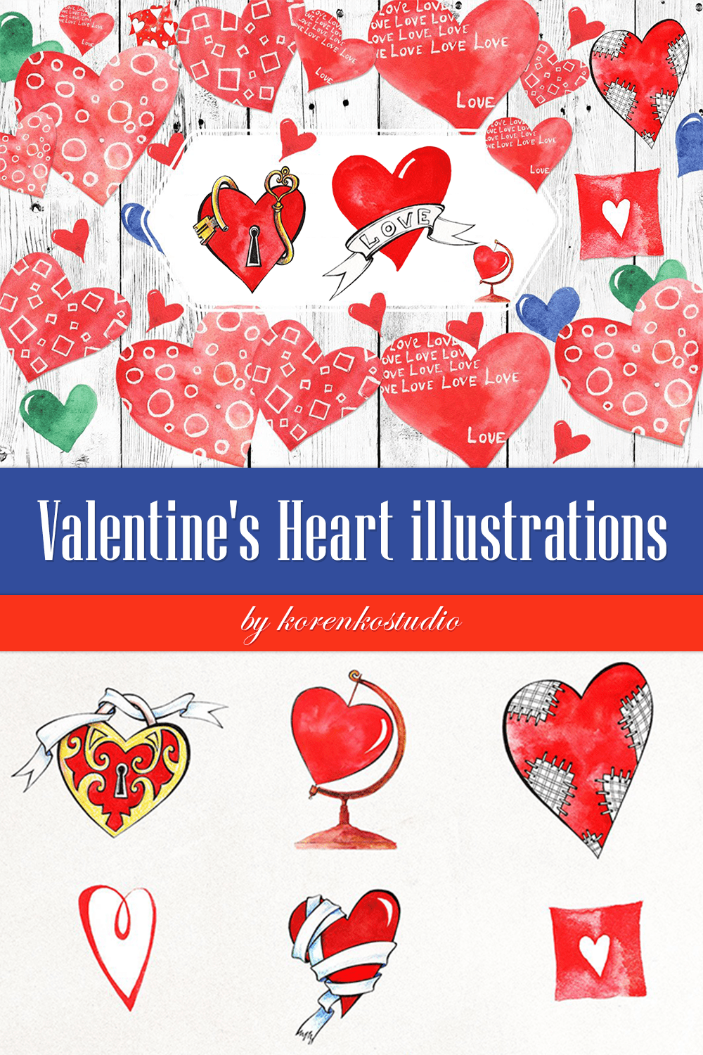 valentines heart illustrations pinterest 150