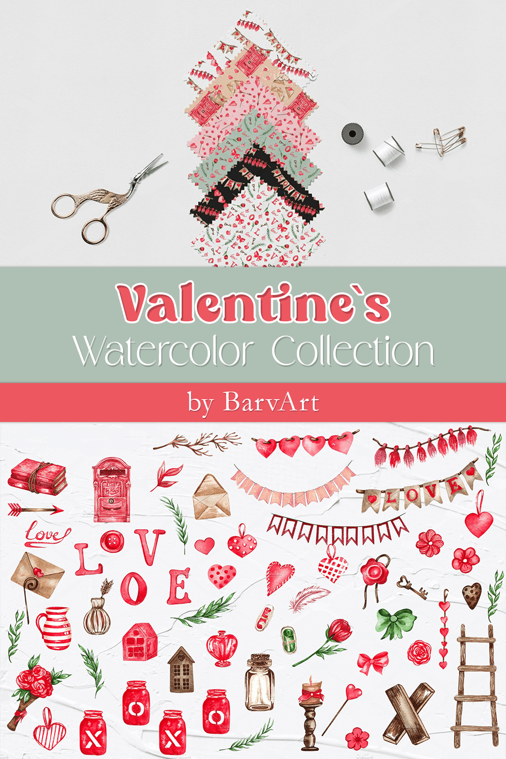 valentines watercolor collection pinterest 868