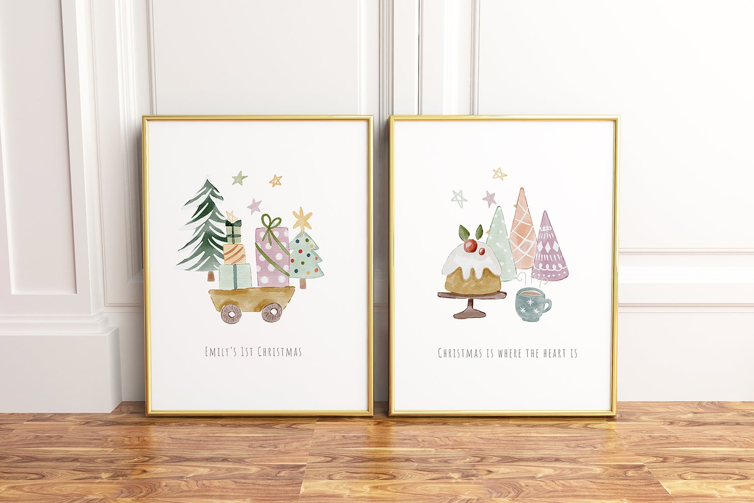 Two minimalistic Christmas posters.