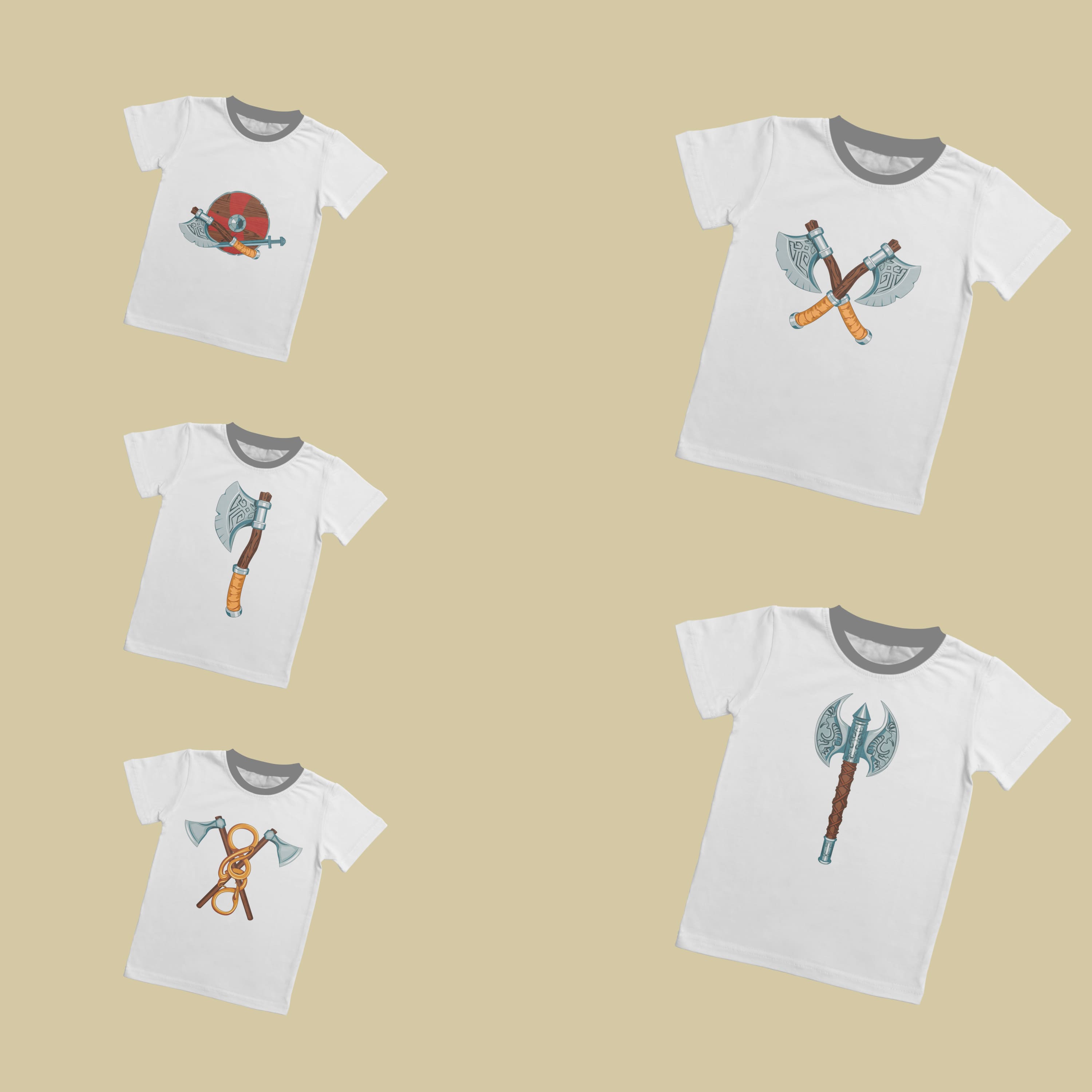 viking axe SVG T-shirt Designs Bundle cover.