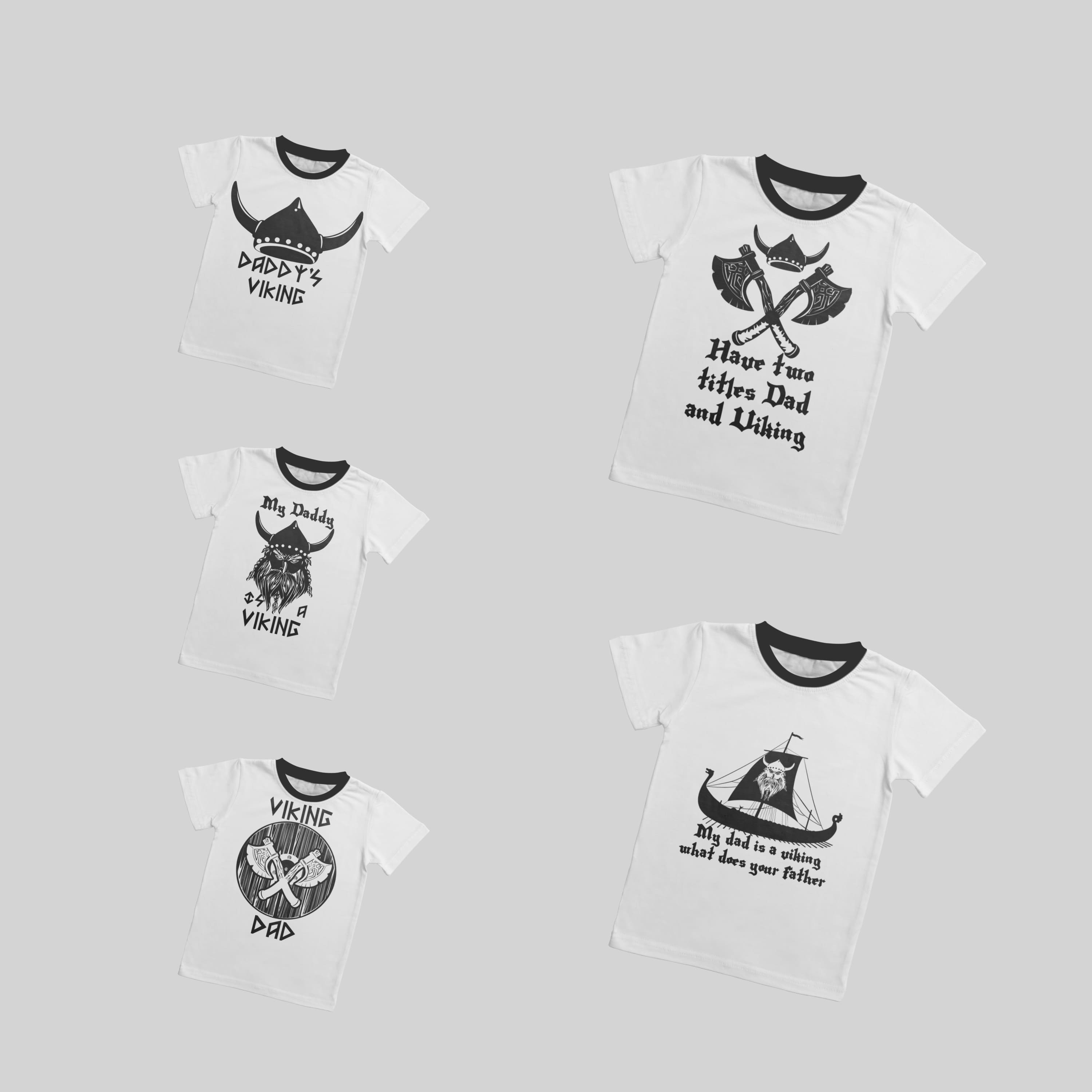 viking dad SVG T-shirt Designs Bundle cover.