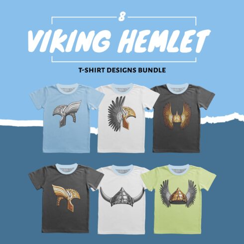 viking helmet SVG T-shirt Designs Bundle.
