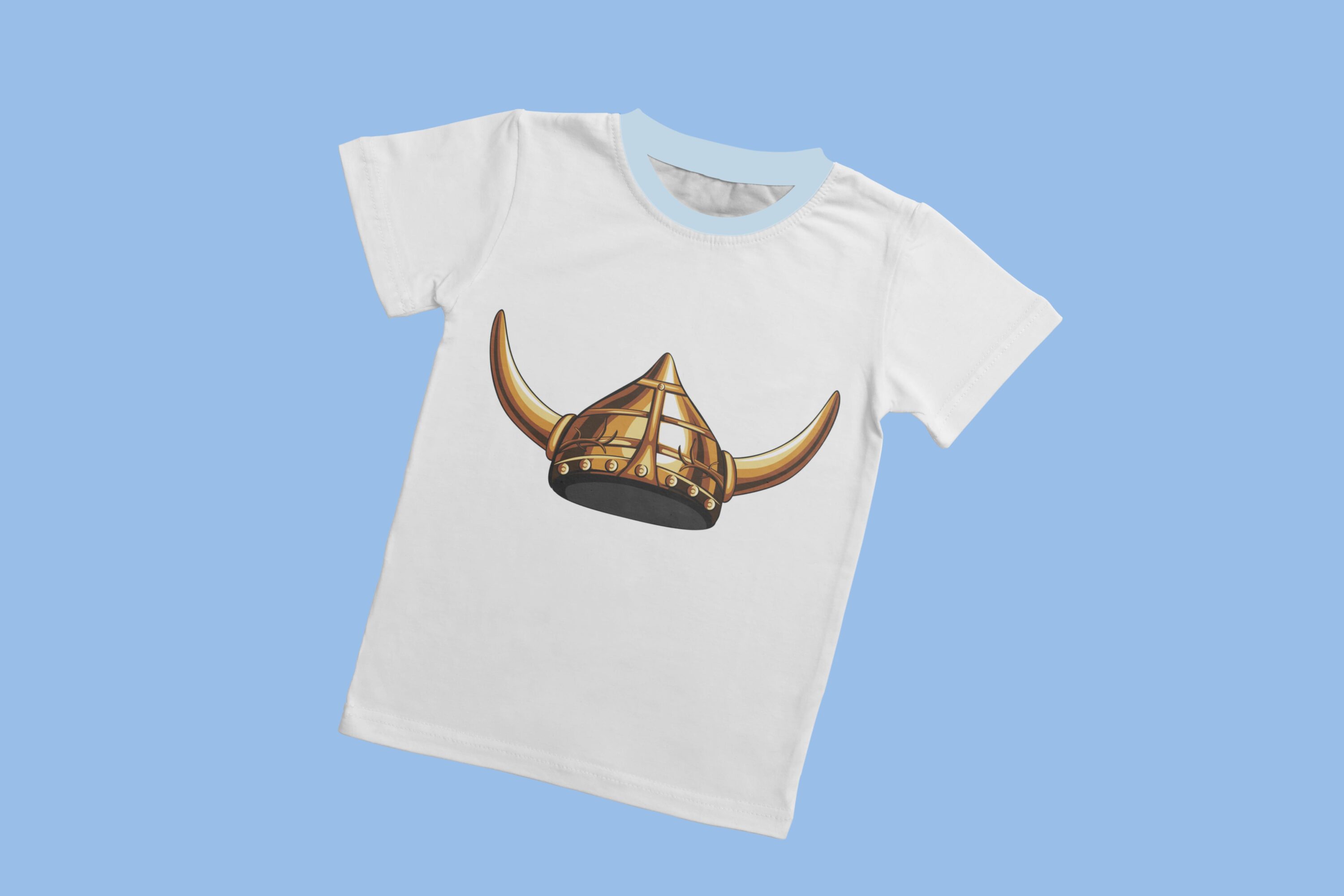 Nice gold viking helmet for your t-shirt.