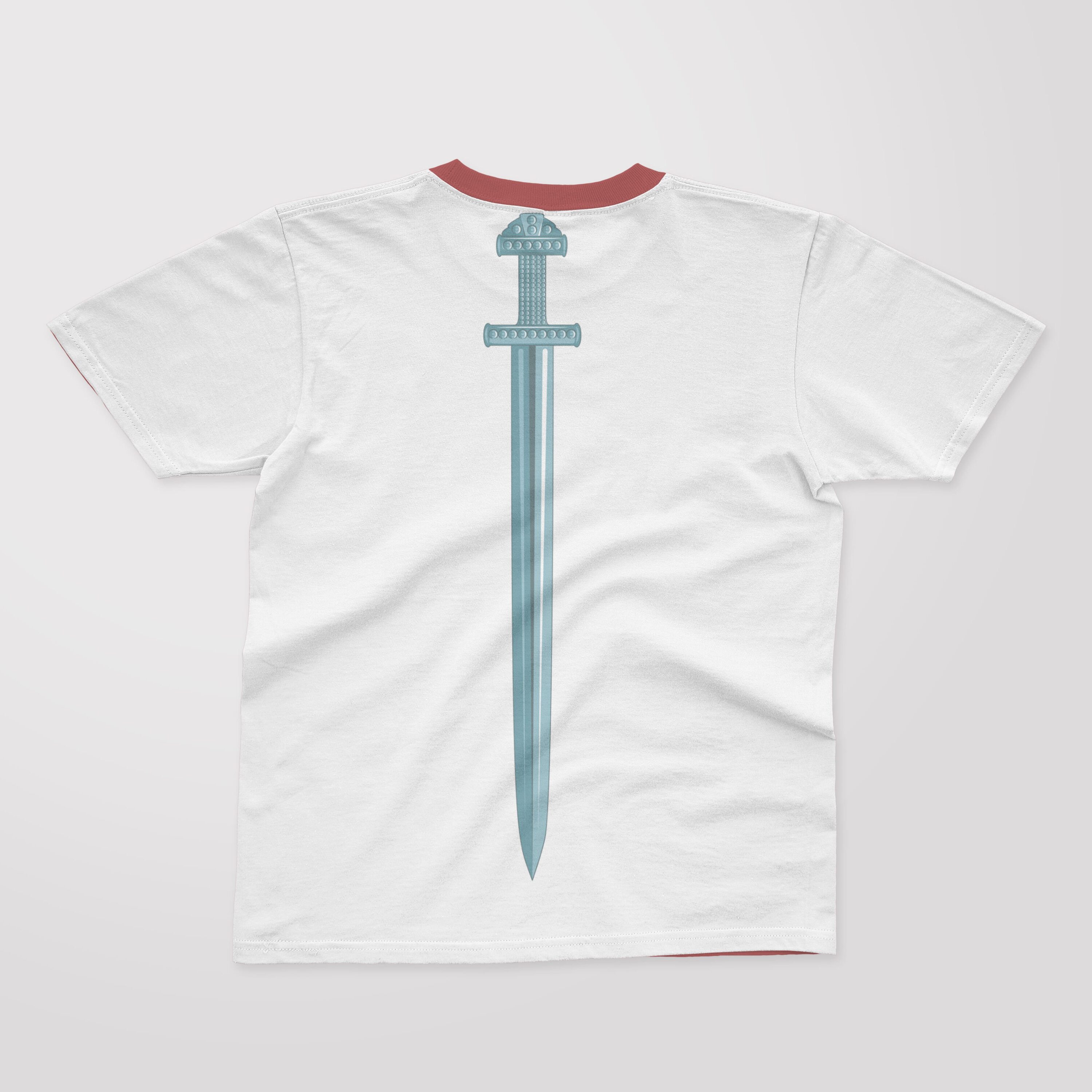 Silver viking sword for the t-shirt.