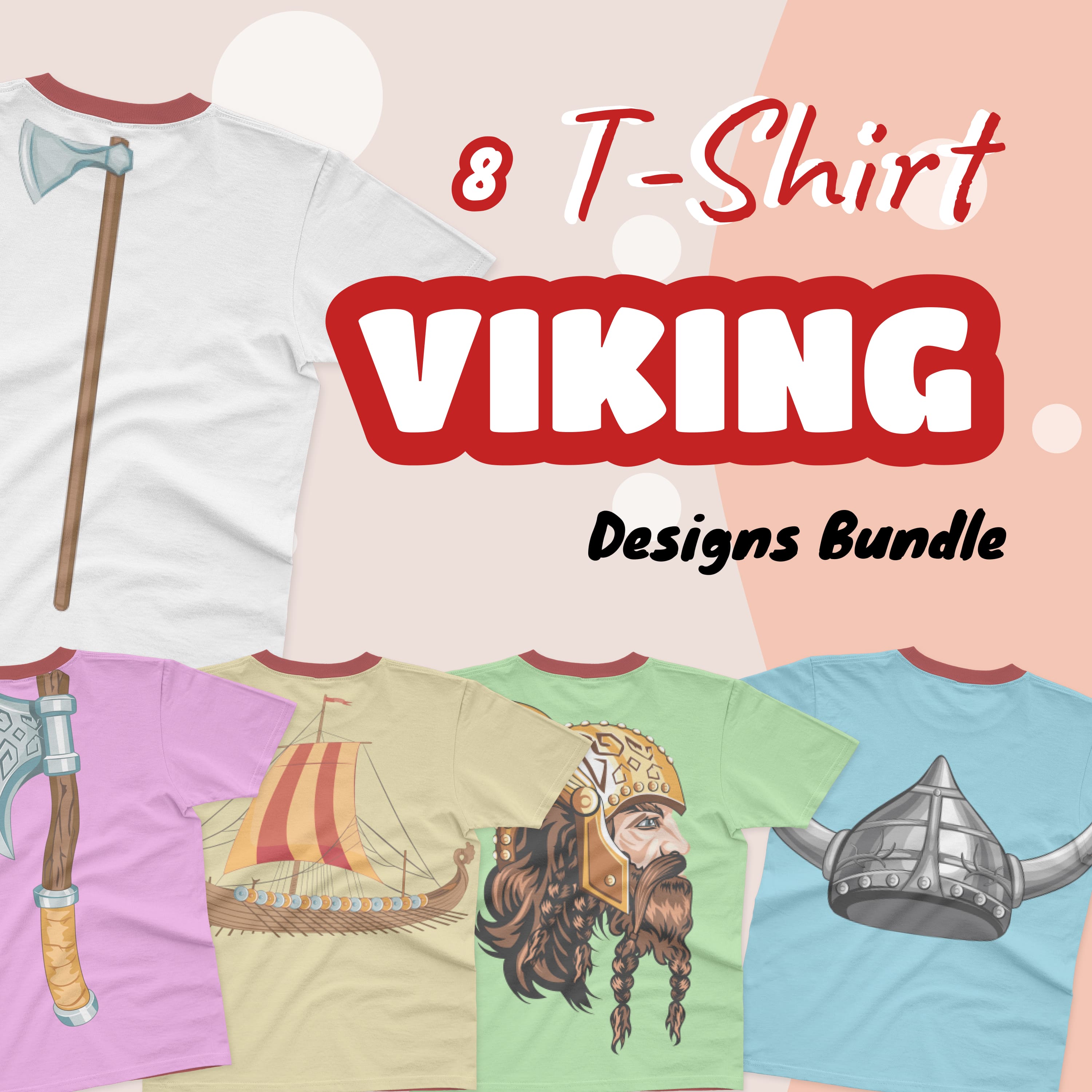 Viking SVG T-shirt Designs Bundle.