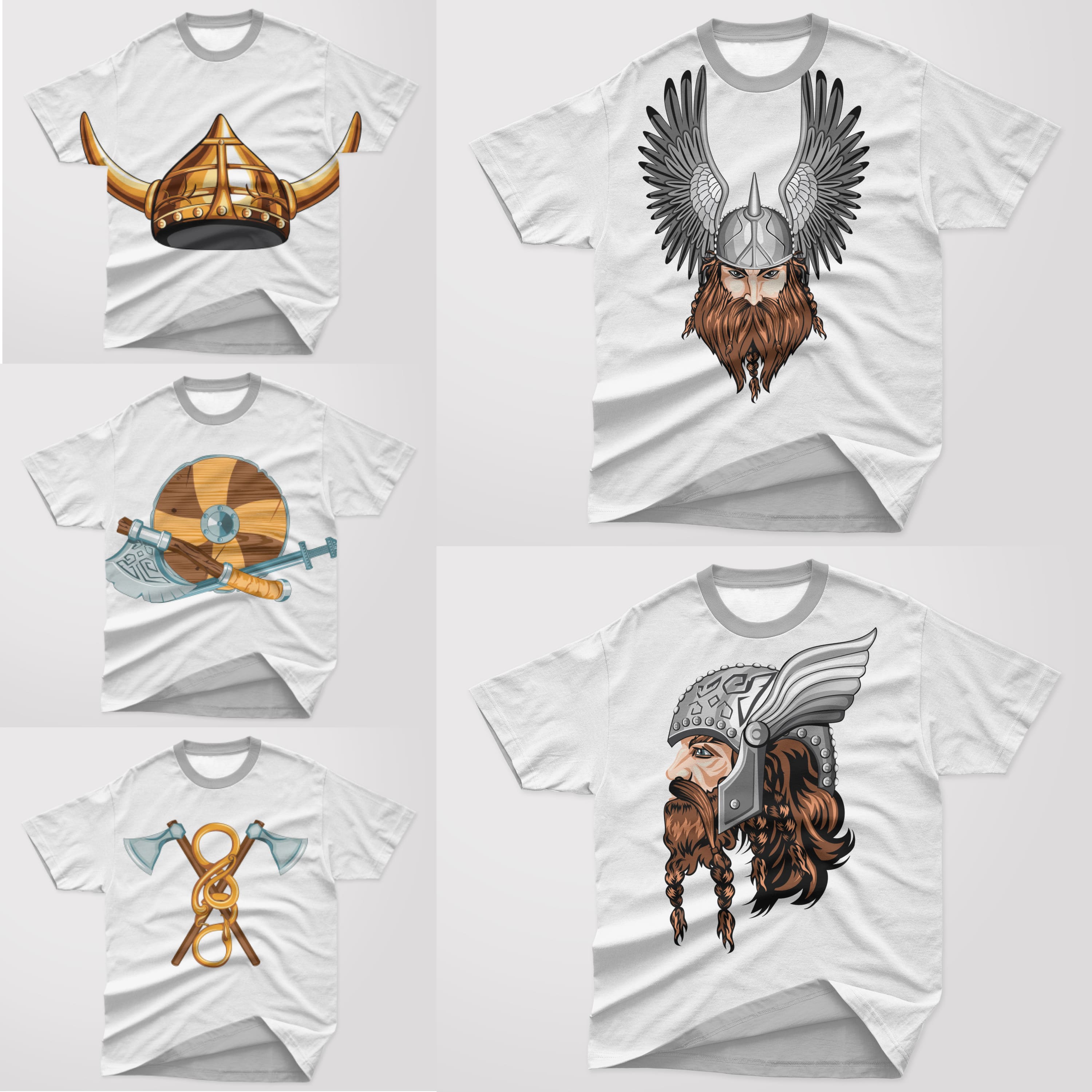 viking warrior SVG T-shirt Designs Bundle cover.