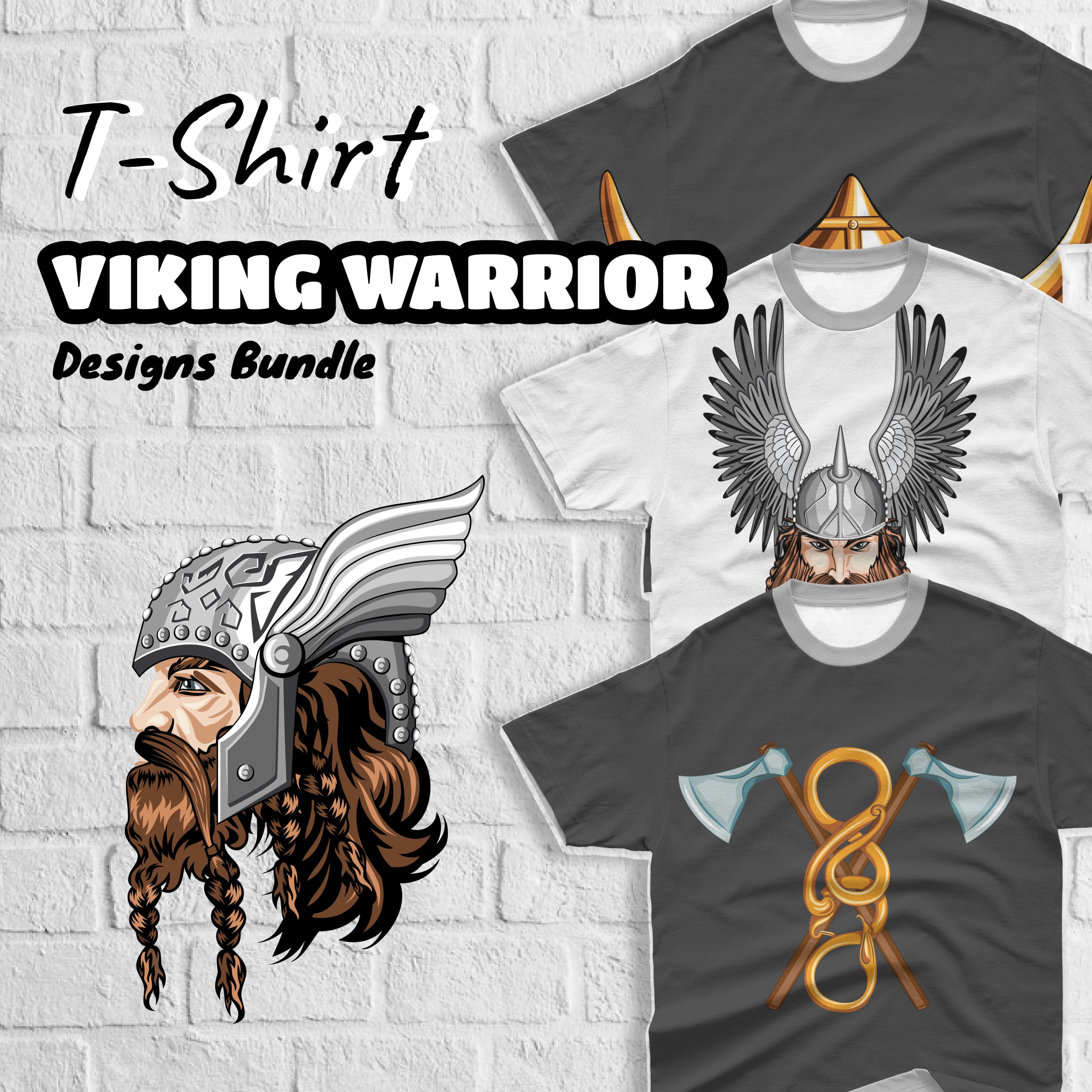 viking warrior SVG T-shirt Designs Bundle.