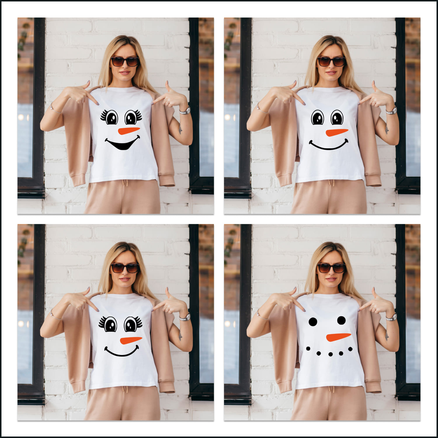 vinyl snowman face svg T-shirt Designs cover.