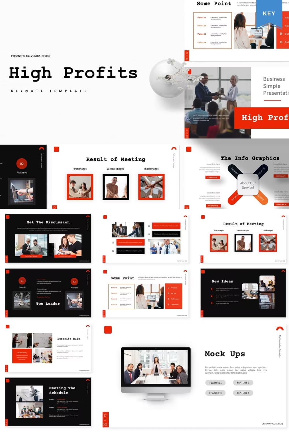 High Profits | Keynote Template - Pinterest.