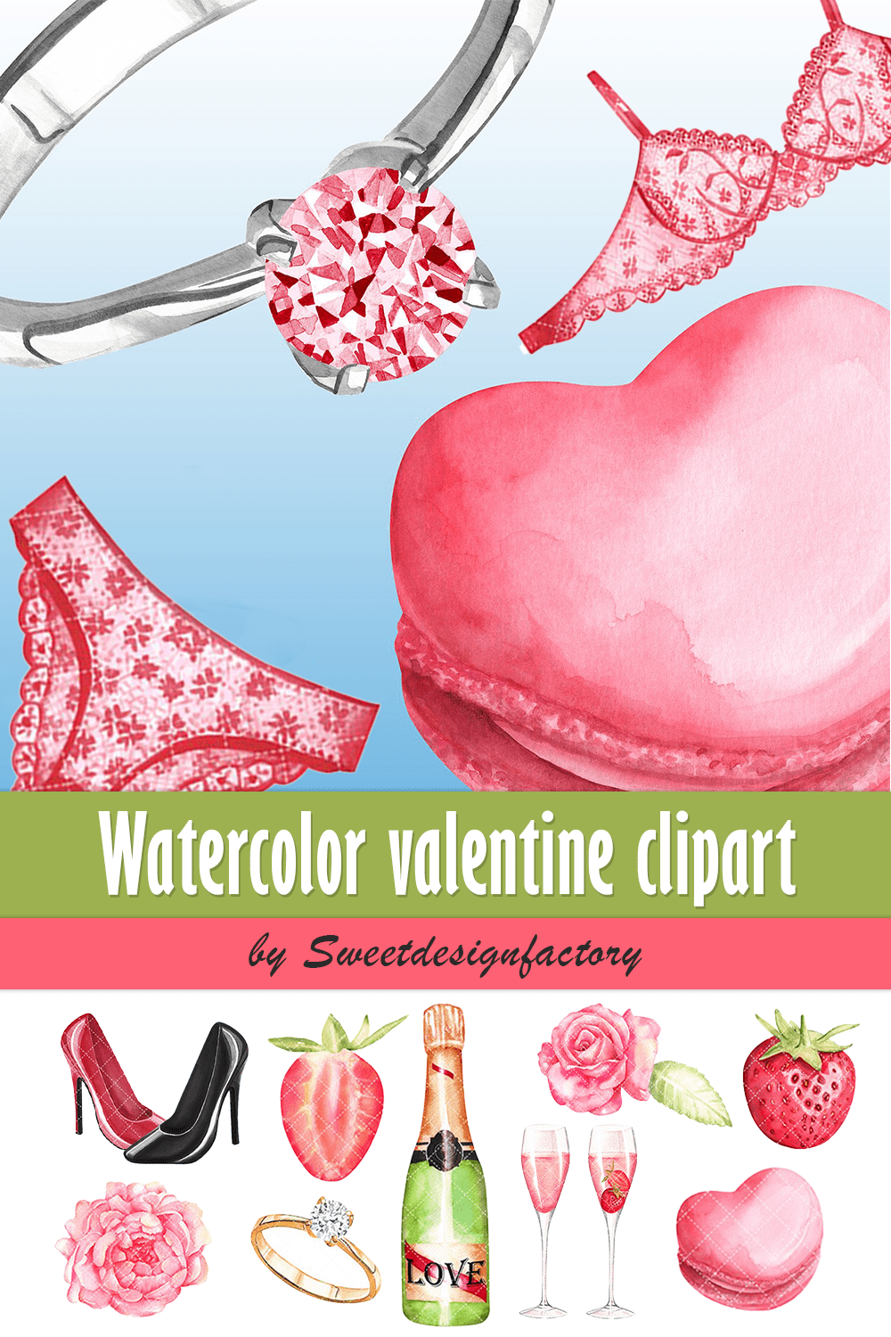 watercolor valentine clipart pinterest 64