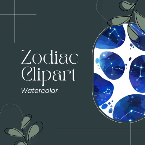 Watercolor Zodiac Clipart.