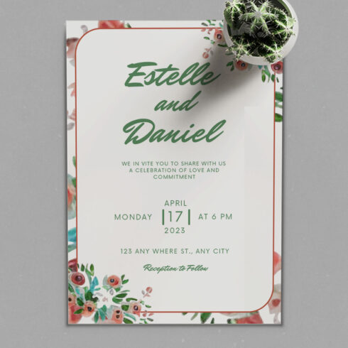 Wedding Invitation Template Set - main image preview.