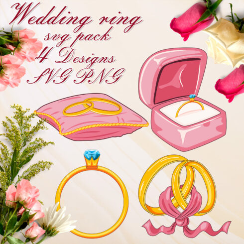Wedding ring SVG - main image preview.