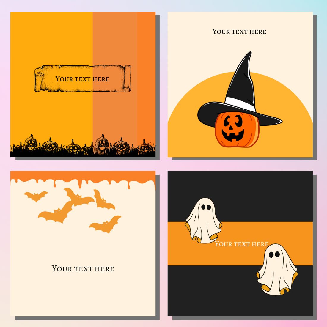 Four interesting images on the theme of Halloween.
