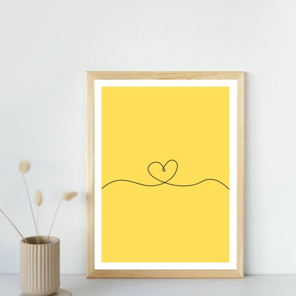 Bright Yellow Digital Printable Wall Art - MasterBundles