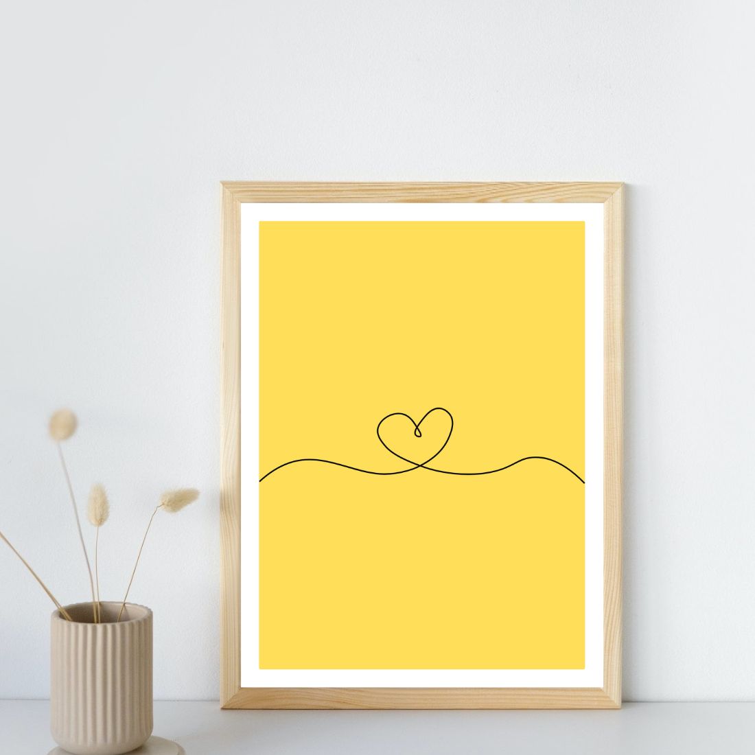 Bright Yellow Digital Printable Wall Art preview image.