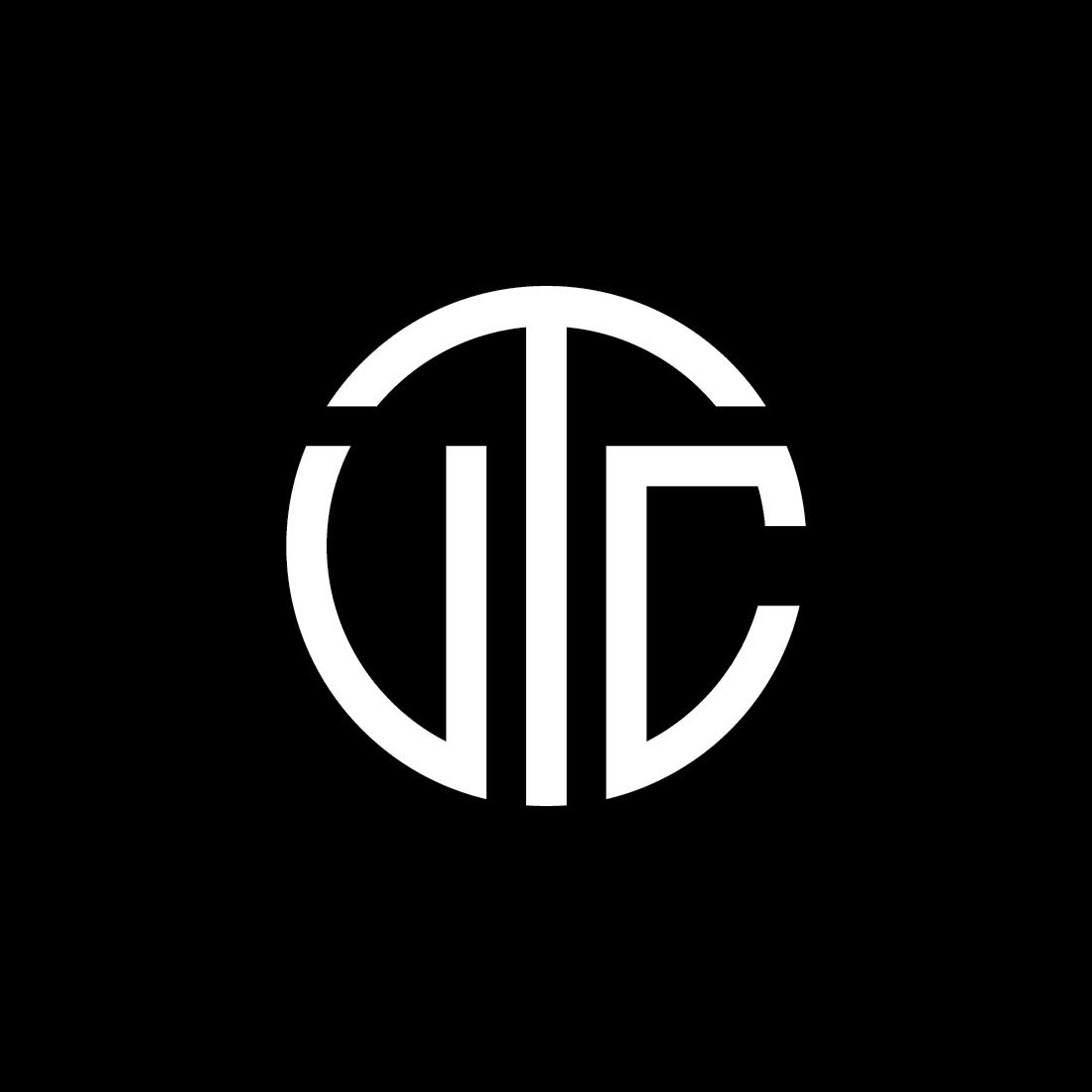 VTC Letters Monogram Logo black and white preview.