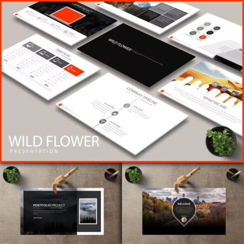 Wild Flower Powerpoint - main image preview.
