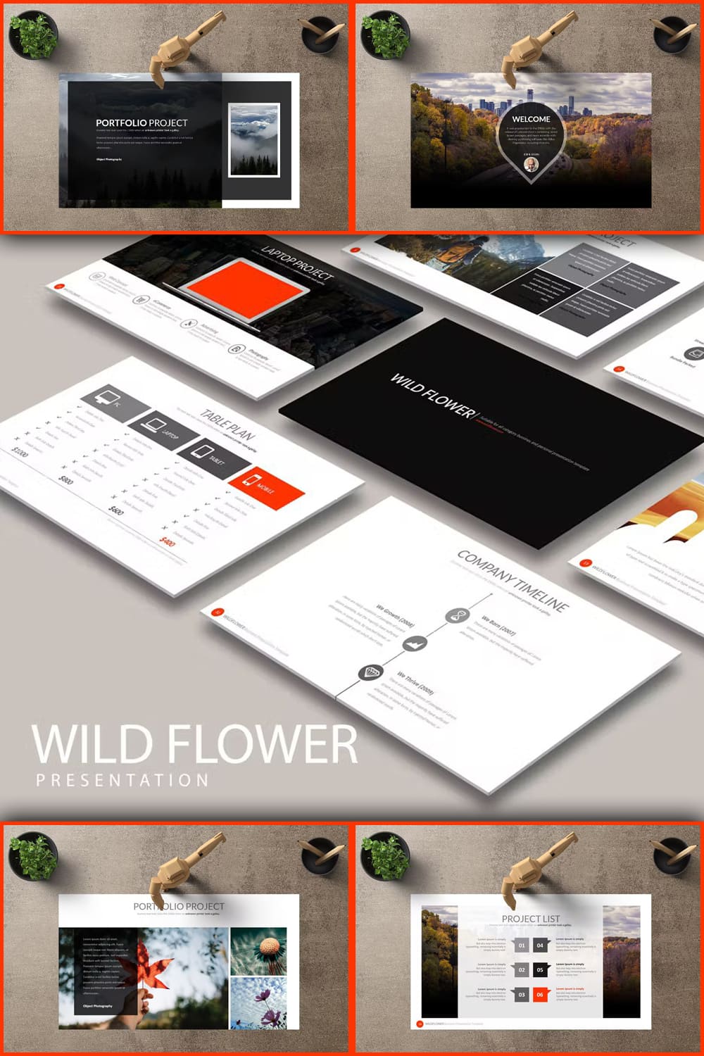 Wild Flower Powerpoint - pinterest image preview.