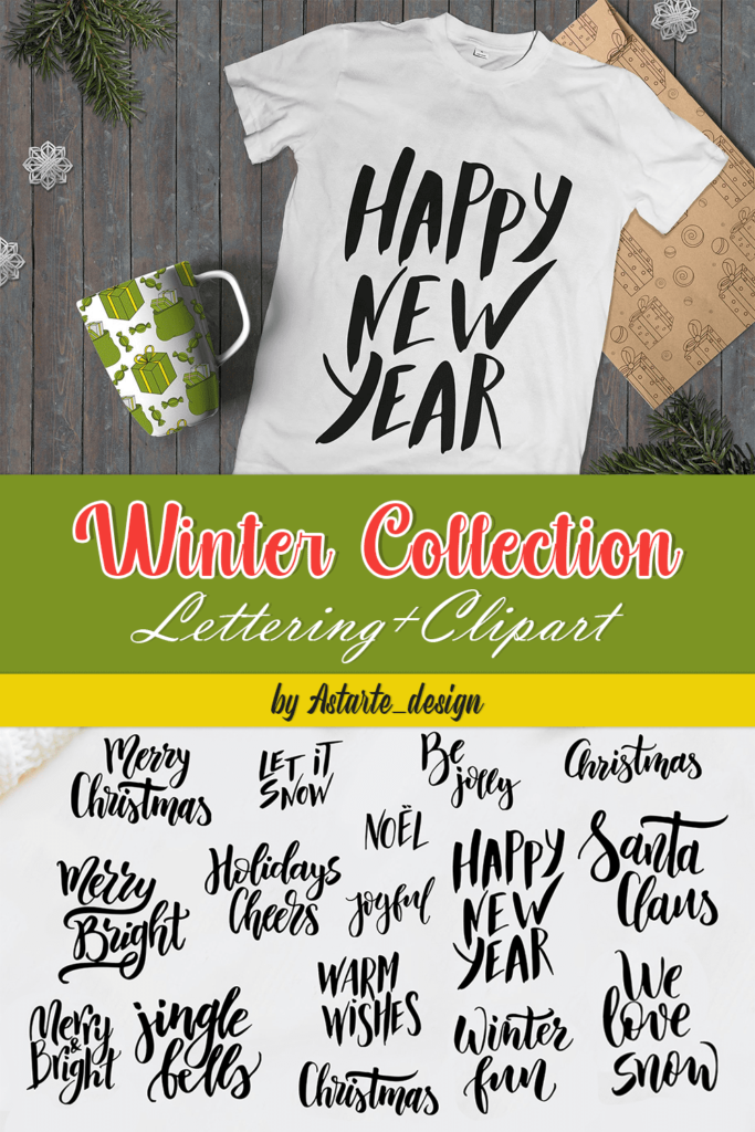 Decriptive Lettering Winter Winter Snow - Patterns & Lettering – MasterBundles