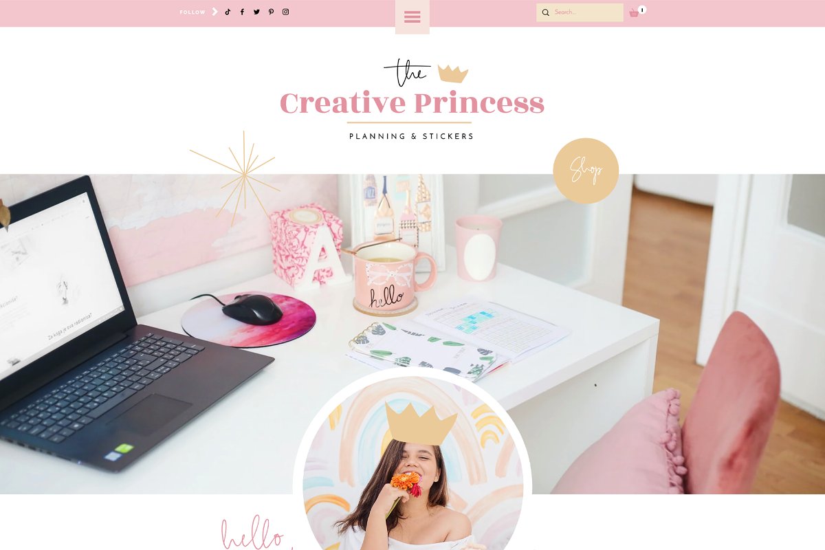 Cover image of Wix Template Creative Princess.