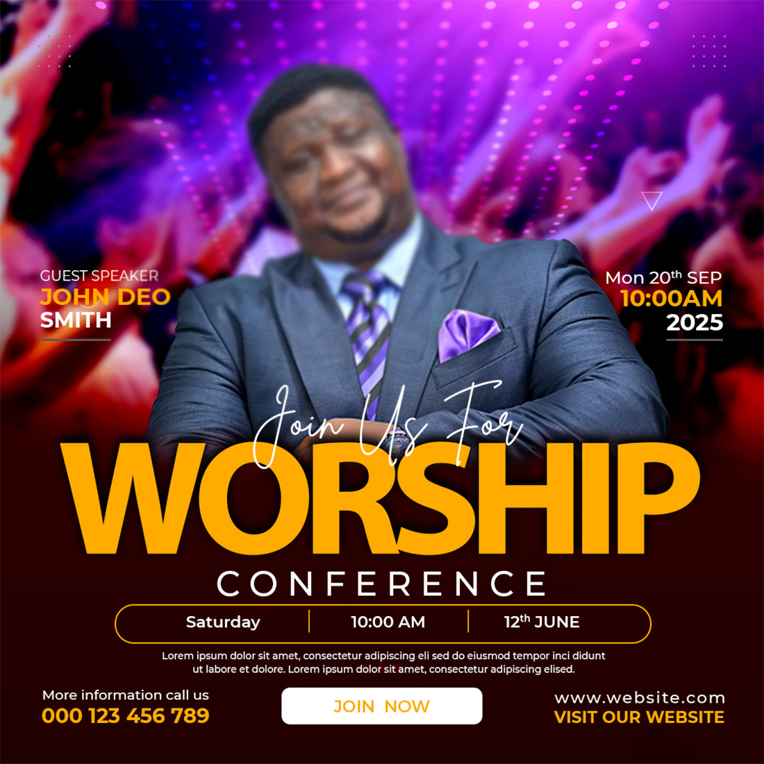 Beautiful Worship Flyers Templates cover image.