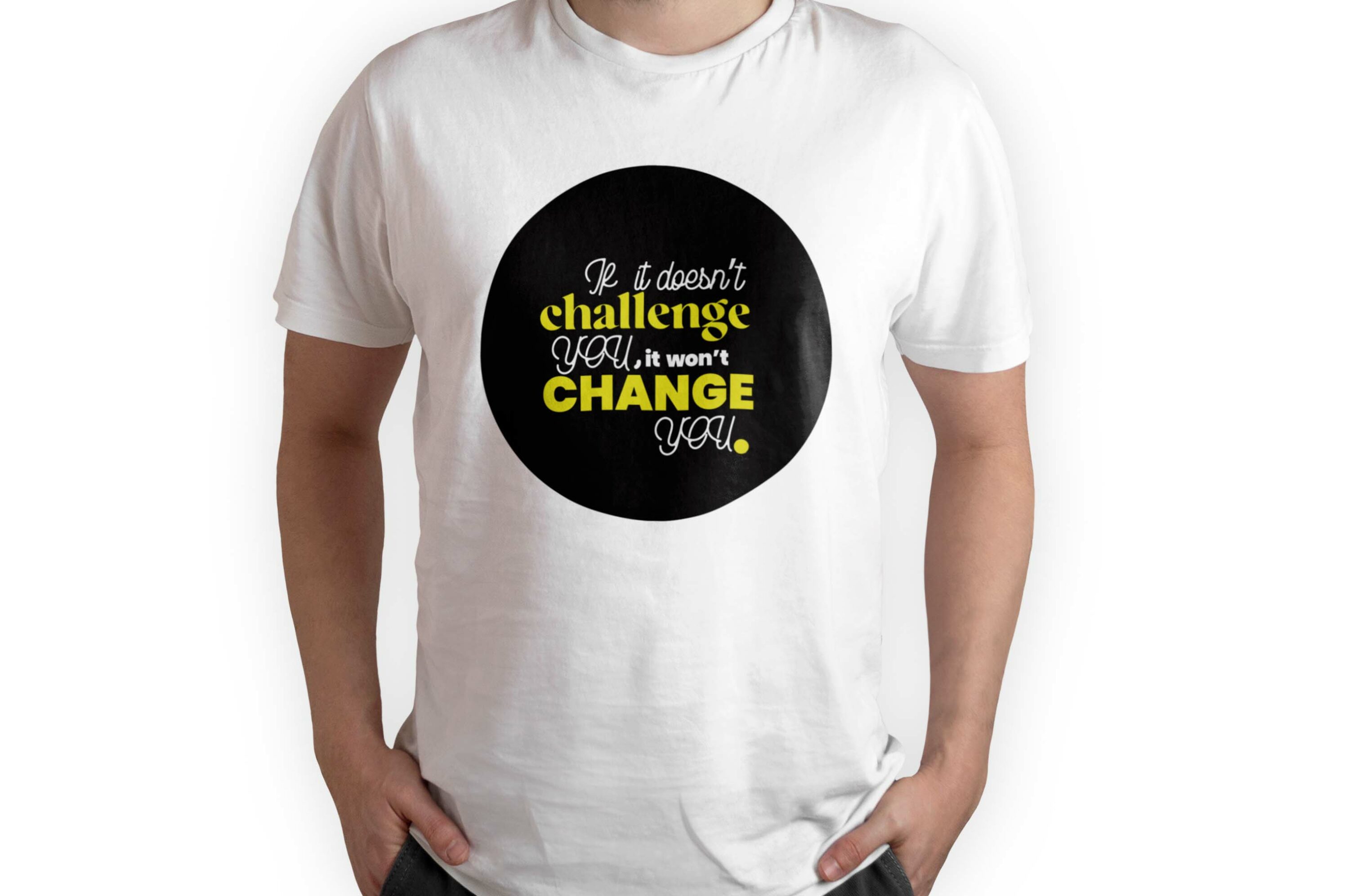 Bundle of 156 T-shirt Designs with Fitness Quotes, if it doesn't challenge.