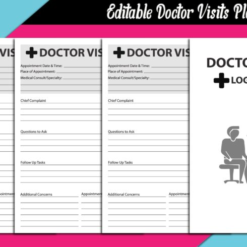 Doctor Visit Editable Log Book Planner | MasterBundles